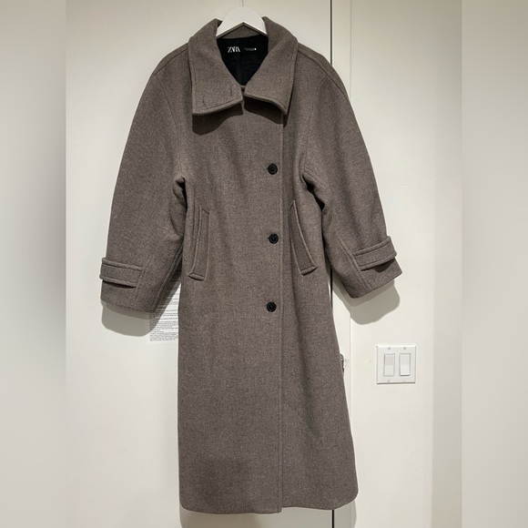 Zara Wool Blend Oversize Coat - Picture 10 of 14